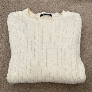 Brandy Melville Cream Cable Knit Sweater